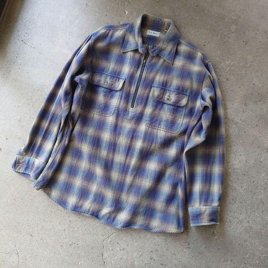 LL BEAN ombre pullover nel shirts L