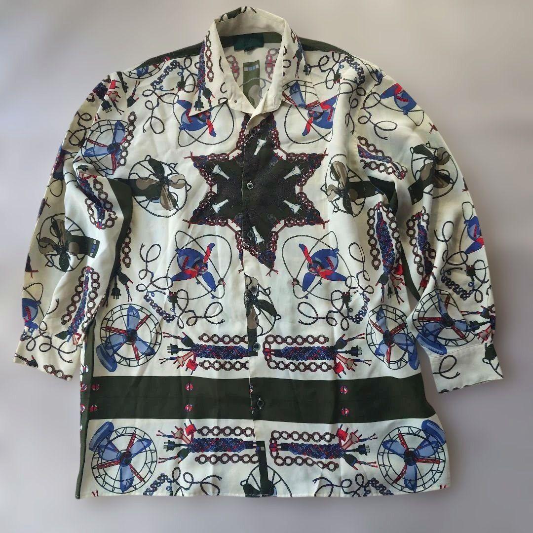 junior gaultier fan pattern print shirts