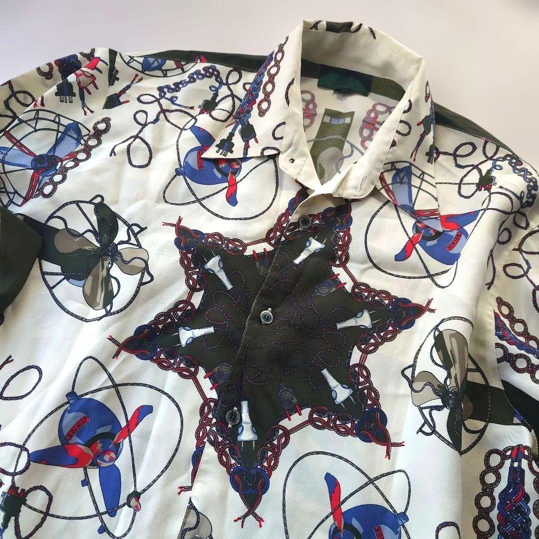 junior gaultier fan pattern print shirts