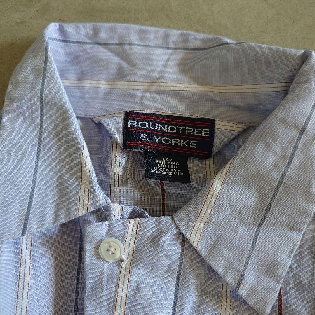 ROUNDTREE&YORKE pajama shirts made in USA pima cotton L