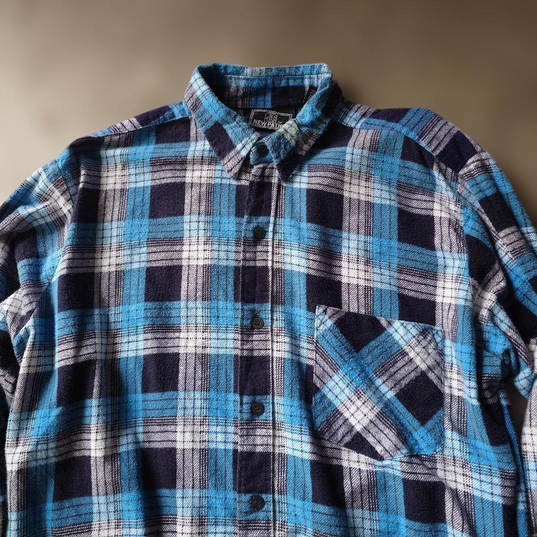 80s print flannel shirts L