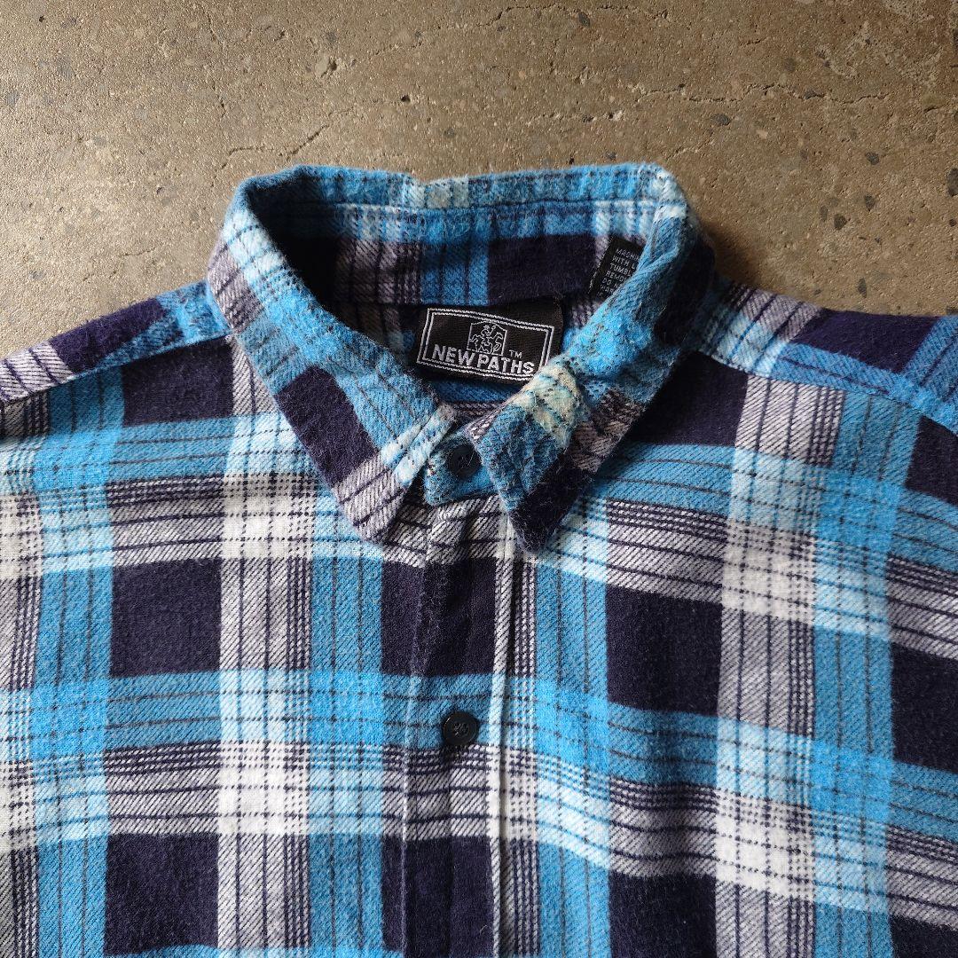 80s print flannel shirts L