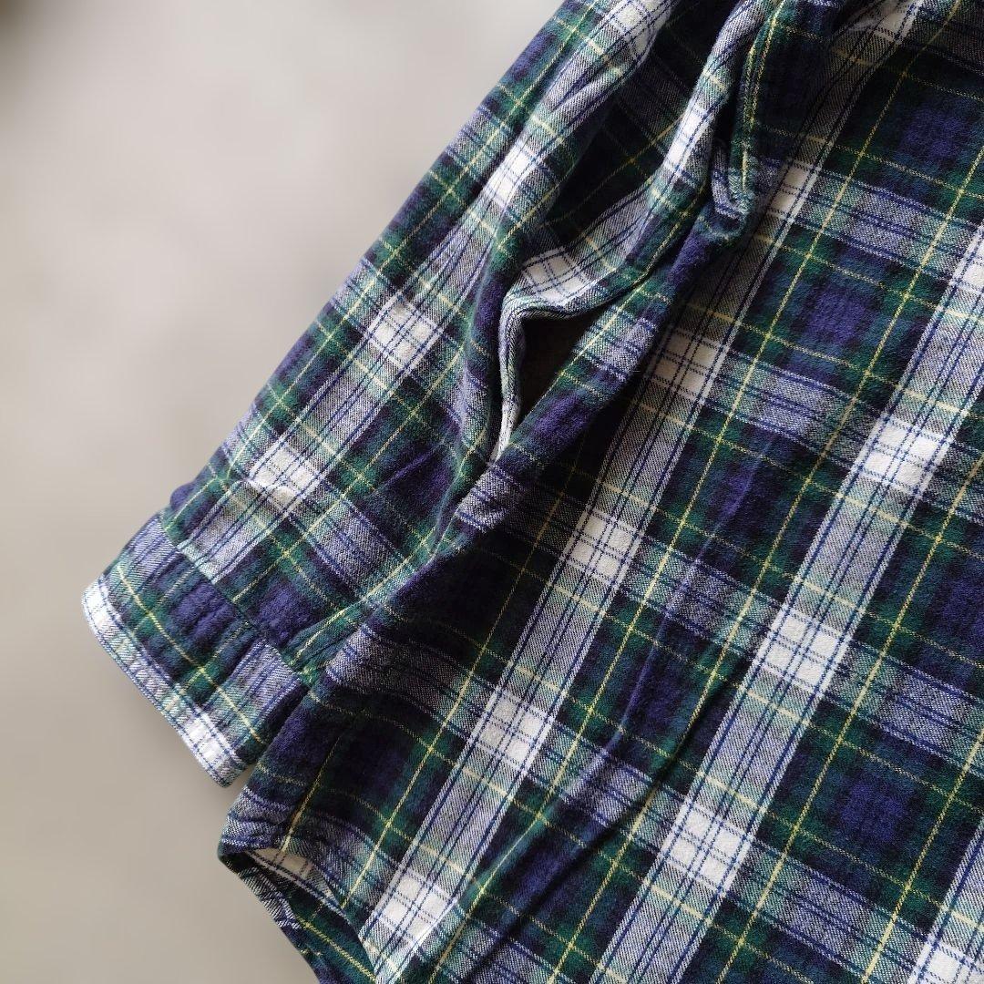 90s LLBEAN check flannel shirts L