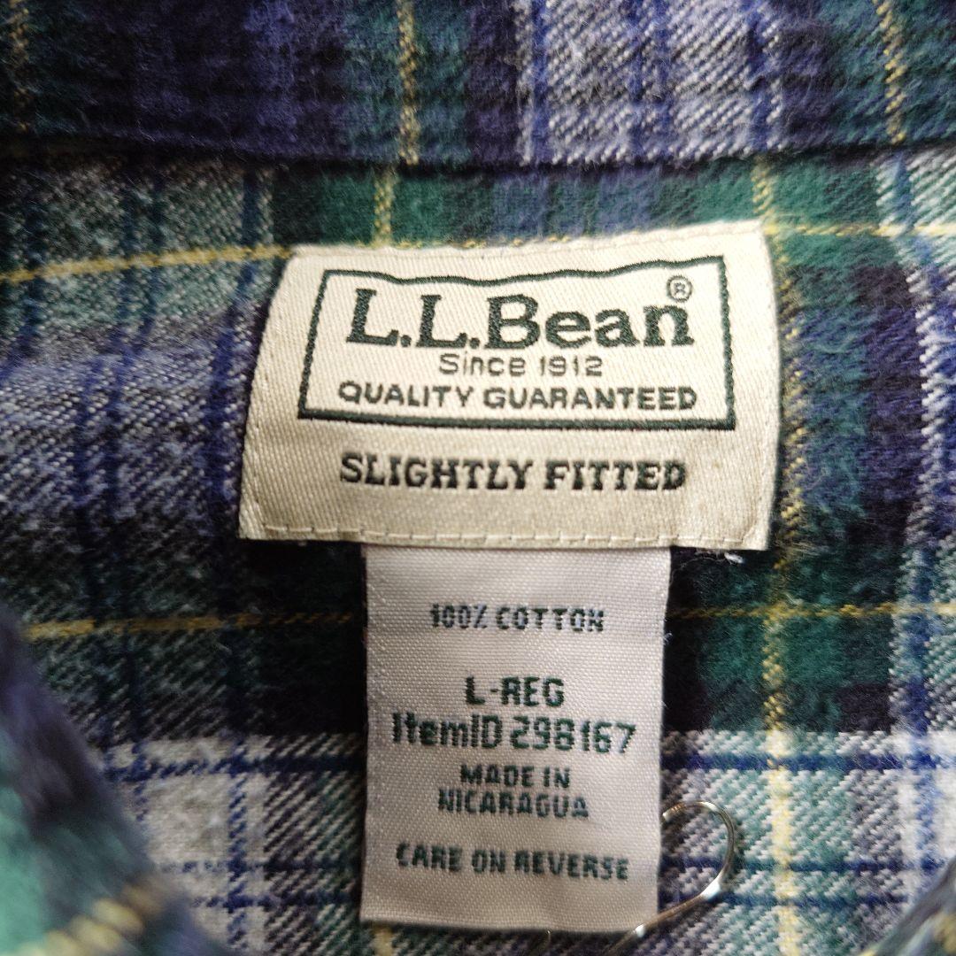 90s LLBEAN check flannel shirts L