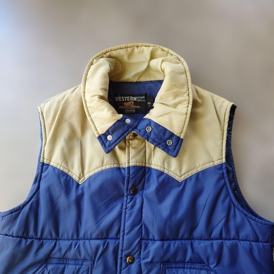 70s Sears western padding vest