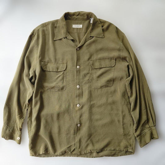 EQUIPMENT silk open collar shirts M