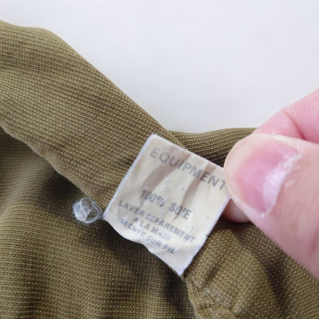 EQUIPMENT silk open collar shirts M