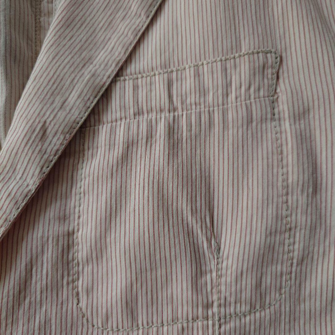 ARMANI cotton linen stripe jacket 46
