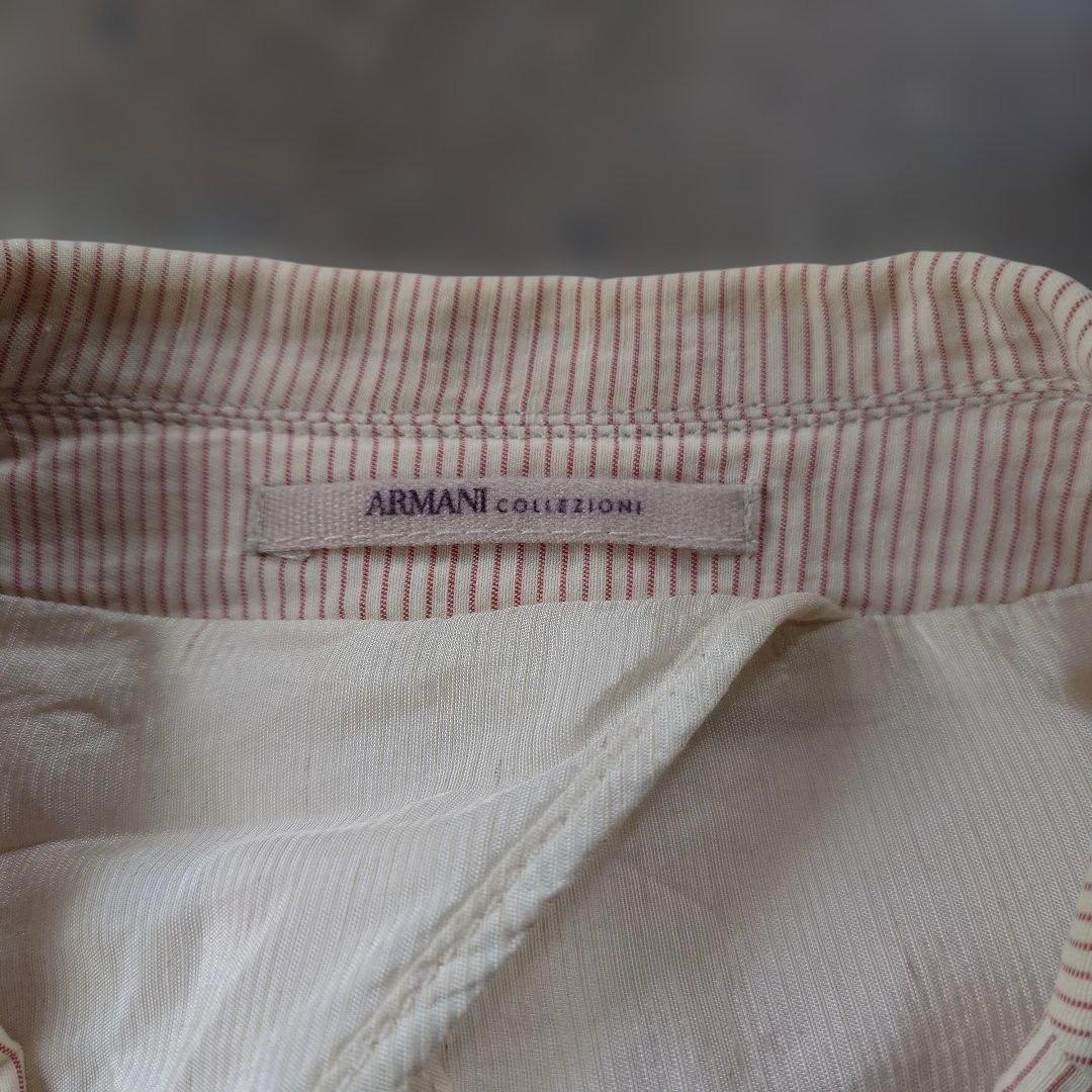 ARMANI cotton linen stripe jacket 46