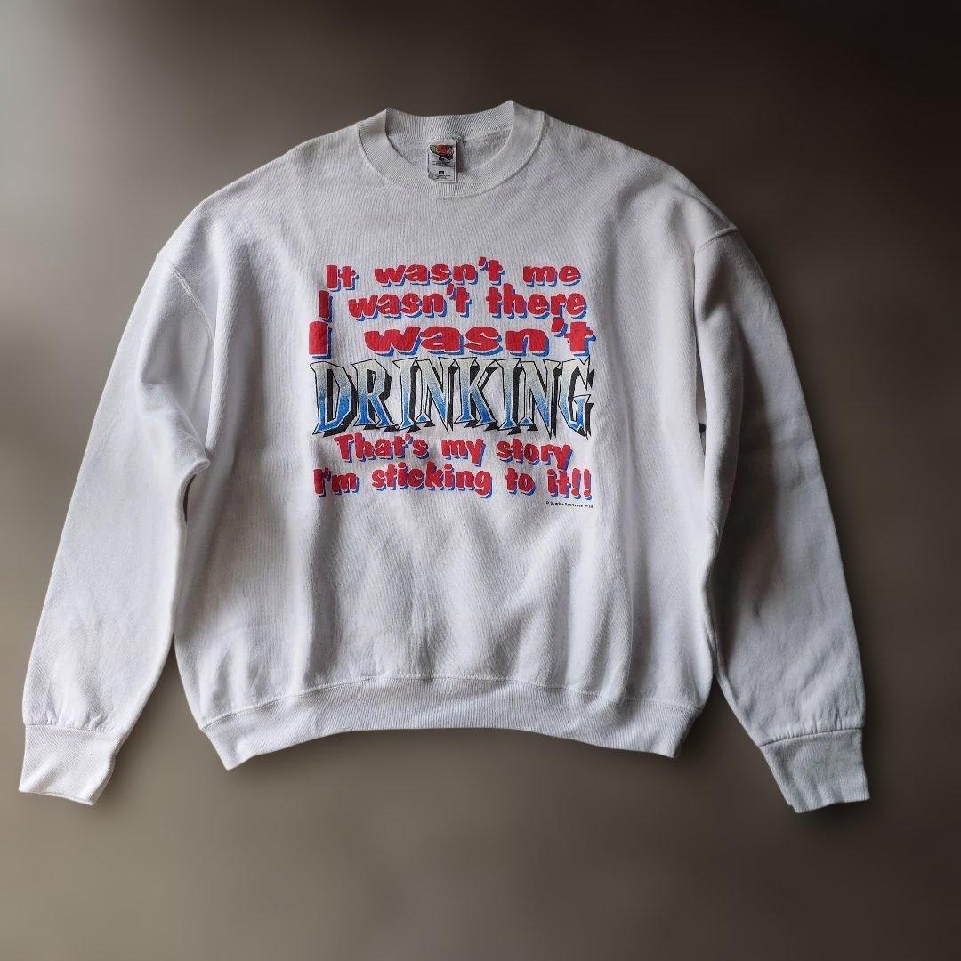 90s fruits of the loom sweat DRINKIN XL