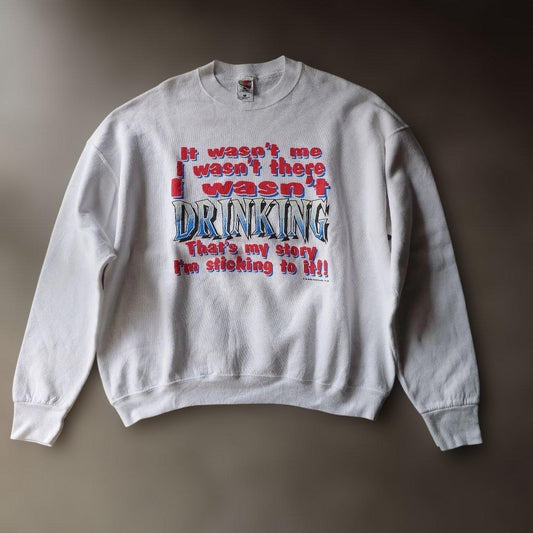 90s fruits of the loom sweat DRINKIN XL