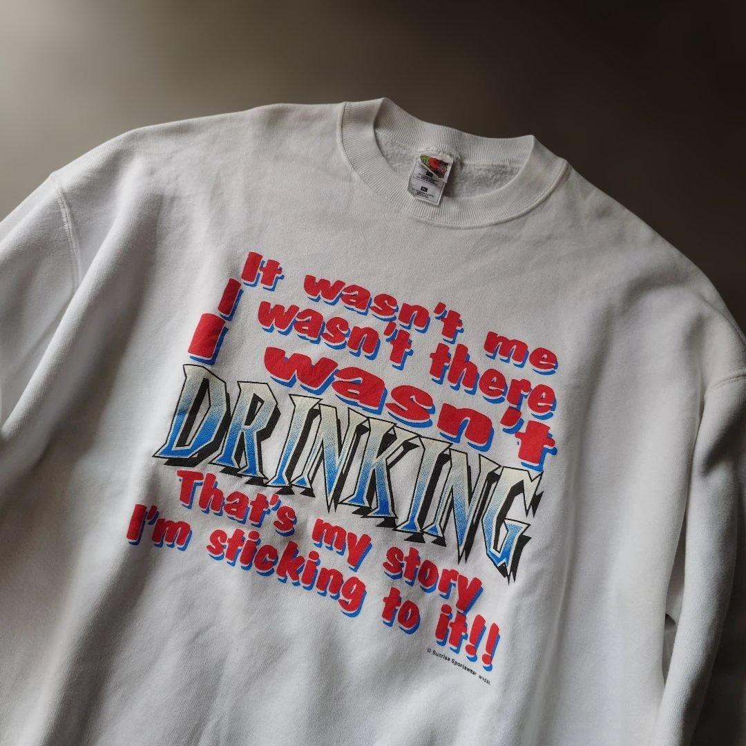 90s fruits of the loom sweat DRINKIN XL