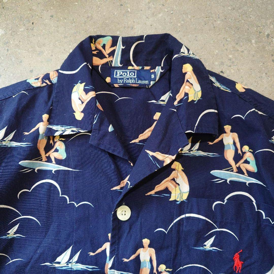 90s poloralphlauren SURF pattern shirts S