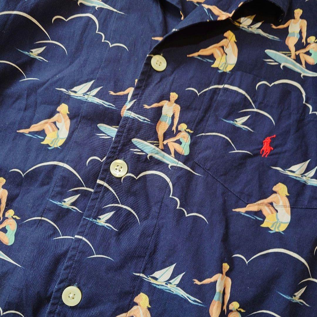 90s poloralphlauren SURF pattern shirts S