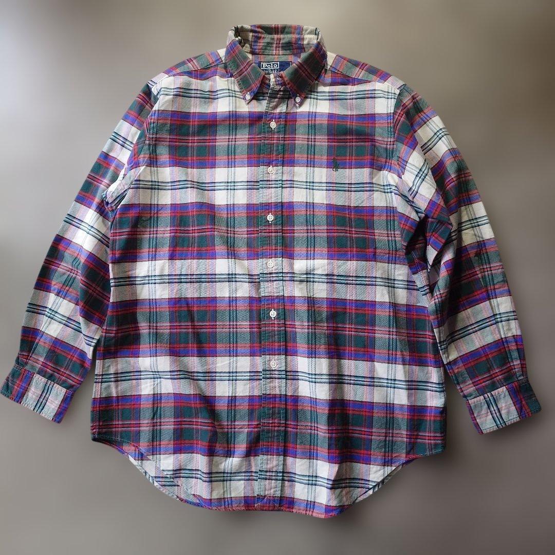 90s Poloralphlauren check shirts L