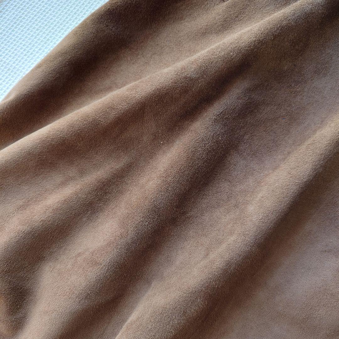 Old yves saint lauren women leather coat M オールド　イヴ・サンローラン　ヌバック　レザー　トレンチコート　M