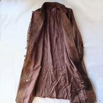 画像をギャラリービューアに読み込む, Old yves saint lauren women leather coat M オールド　イヴ・サンローラン　ヌバック　レザー　トレンチコート　M

