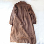 画像をギャラリービューアに読み込む, Old yves saint lauren women leather coat M オールド　イヴ・サンローラン　ヌバック　レザー　トレンチコート　M
