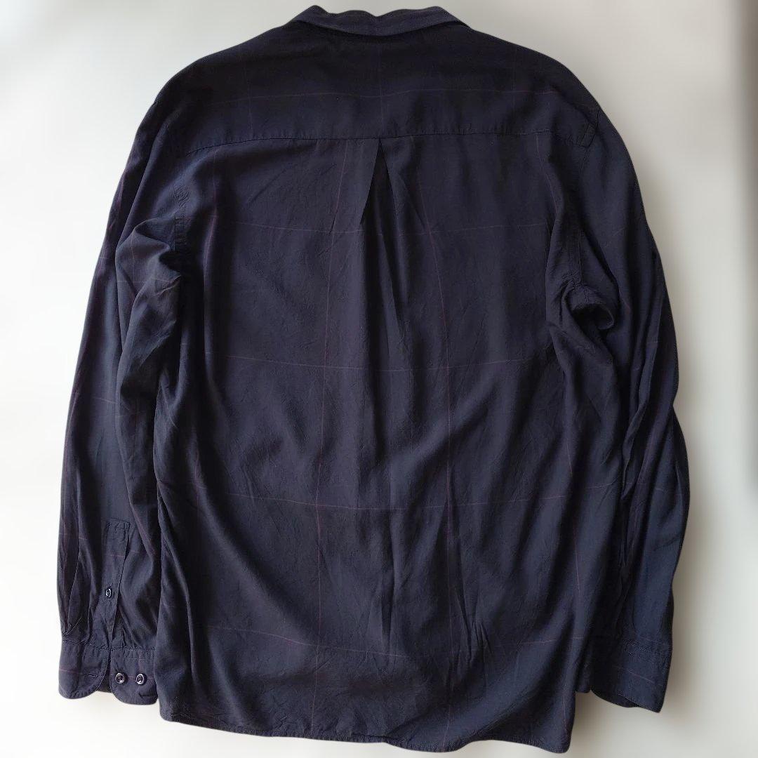 PERRYELLIS modal rayon big check shirts M