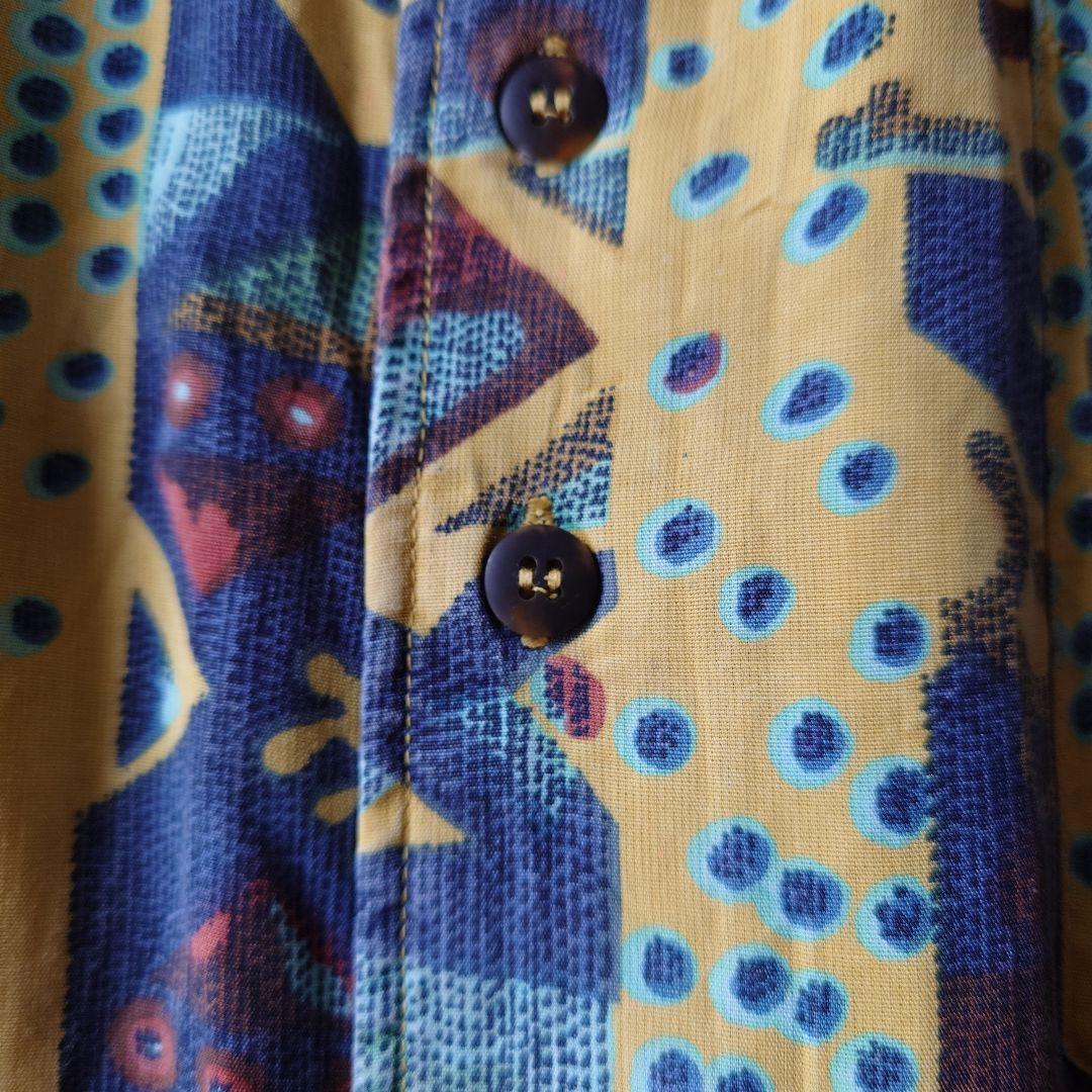 Used rayon ethnic pattern shirts M