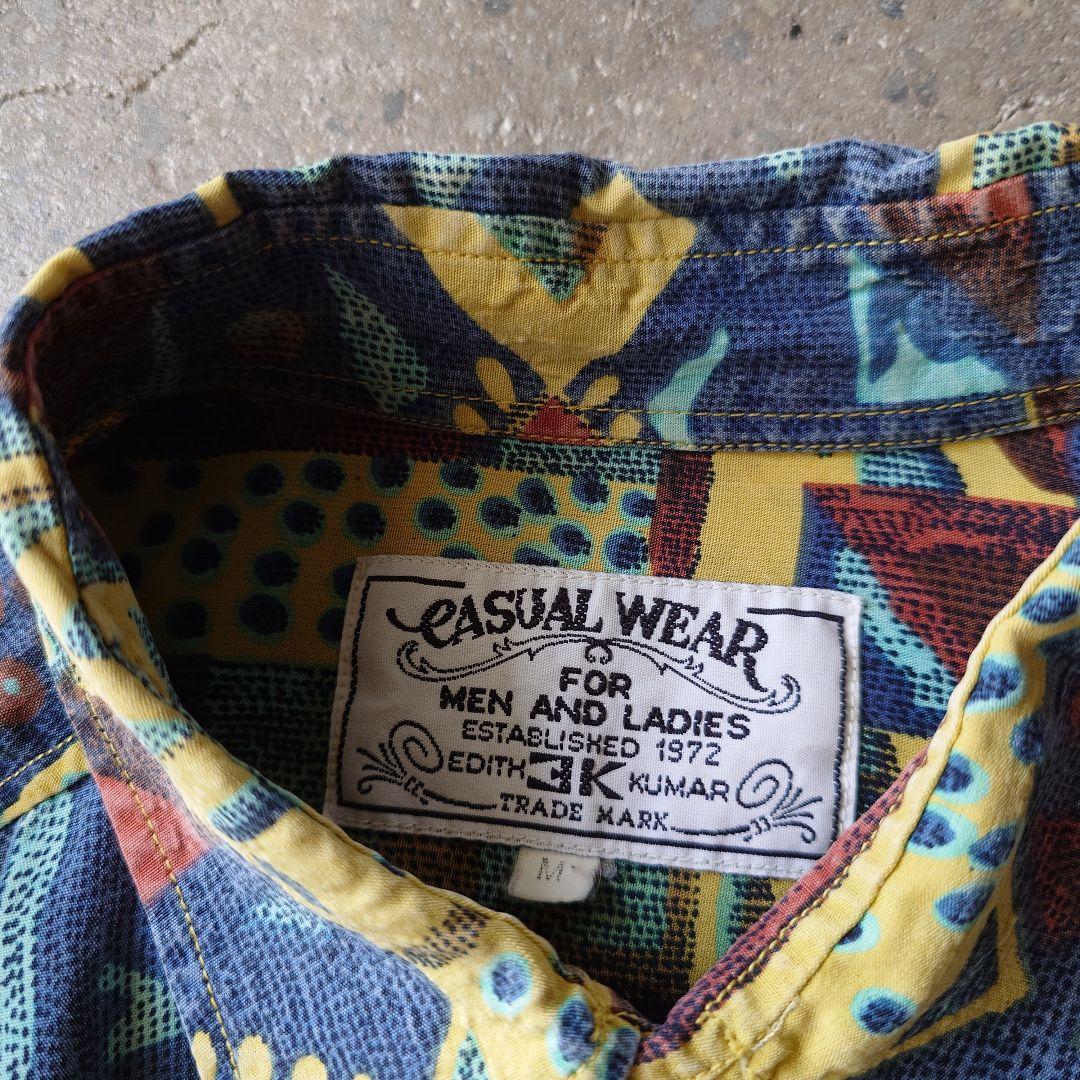 Used rayon ethnic pattern shirts M