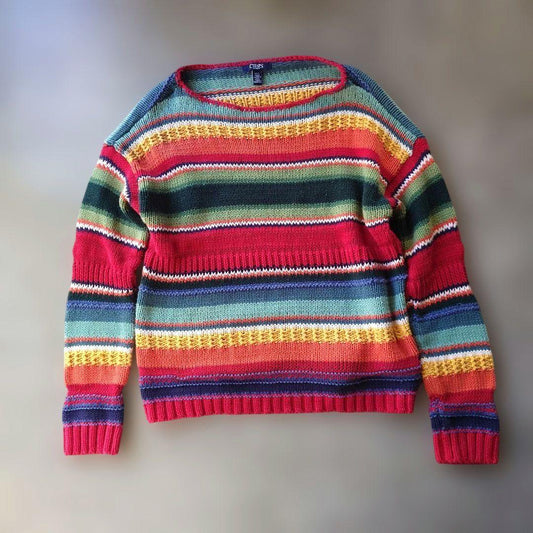 CHAPS raphlauren handknit rainbow L