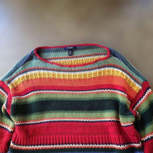 CHAPS raphlauren handknit rainbow L