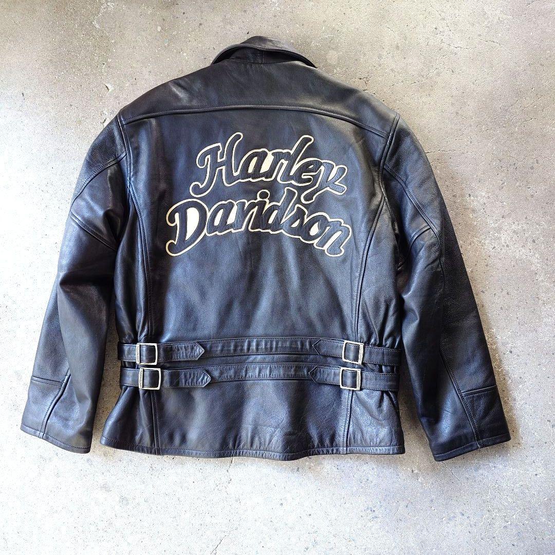 Harley Davidson Leather Jacket HDC 90’s Lハーレーダビッドソン　レザージャケットL ロゴワッペン 9