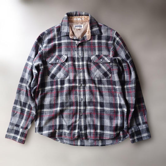 80s shelter bay wool board shirts Lウール ボードシャツ ネルシャツ