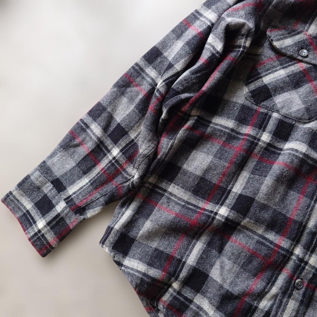 80s shelter bay wool board shirts Lウール ボードシャツ ネルシャツ