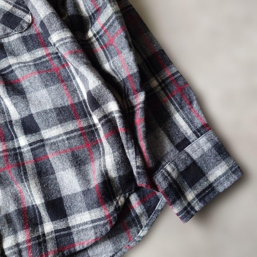 80s shelter bay wool board shirts Lウール ボードシャツ ネルシャツ