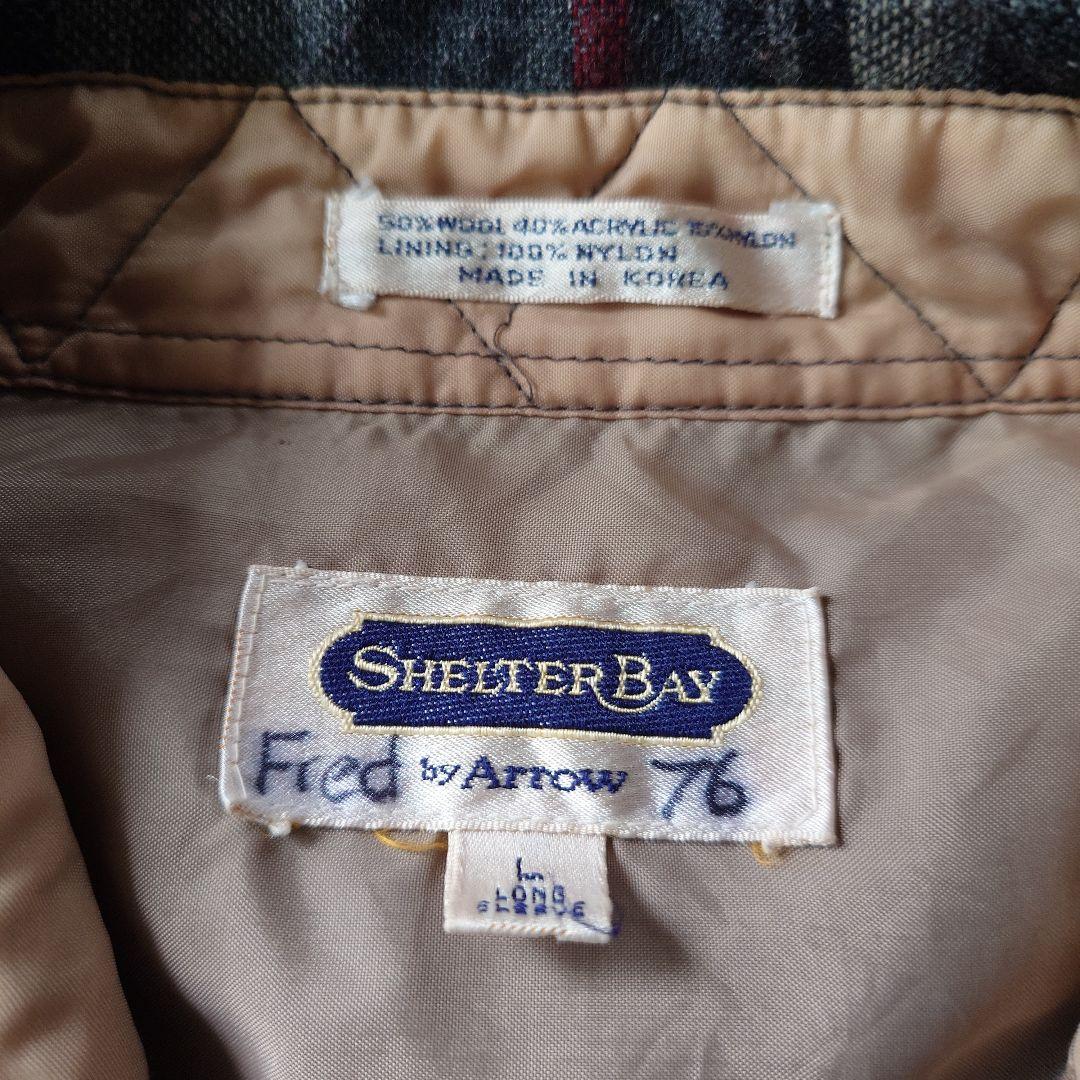 80s shelter bay wool board shirts Lウール ボードシャツ ネルシャツ