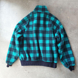 80年代L.LBEAN buffalo check fleece made in USA XL 　エルエルビーン　バッファローチエック　フリース　L.LBEAN