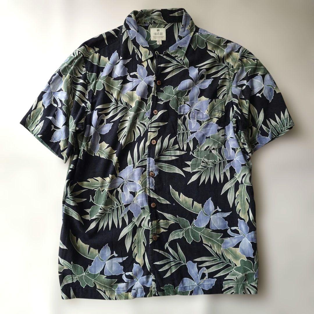 SOLITUDE silk aloha shirts M