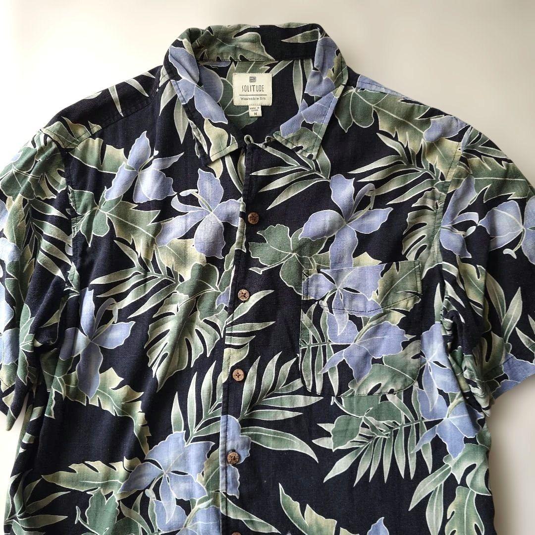 SOLITUDE silk aloha shirts M