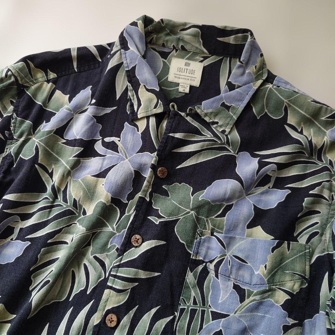 SOLITUDE silk aloha shirts M