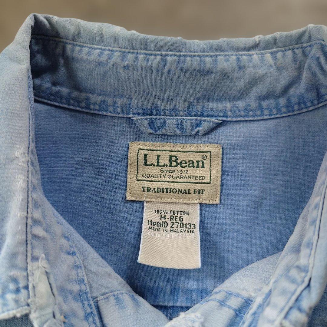 LLBEAN work shirts M faded damage sax