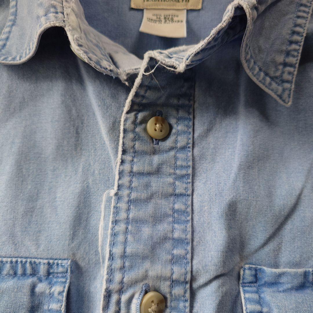LLBEAN work shirts M faded damage sax
