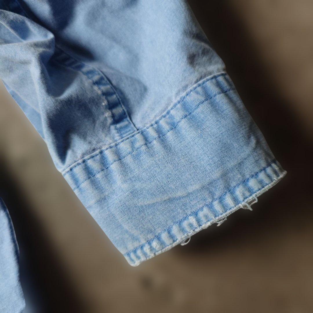 LLBEAN work shirts M faded damage sax