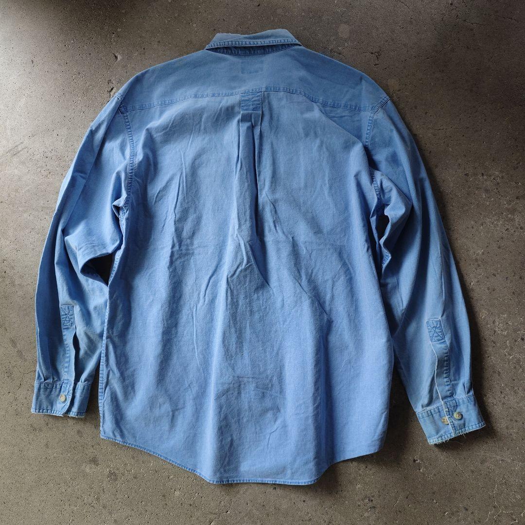 LLBEAN work shirts M faded damage sax