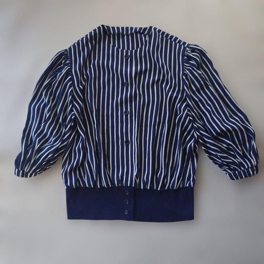 Christian Dior stripe blouse sz M