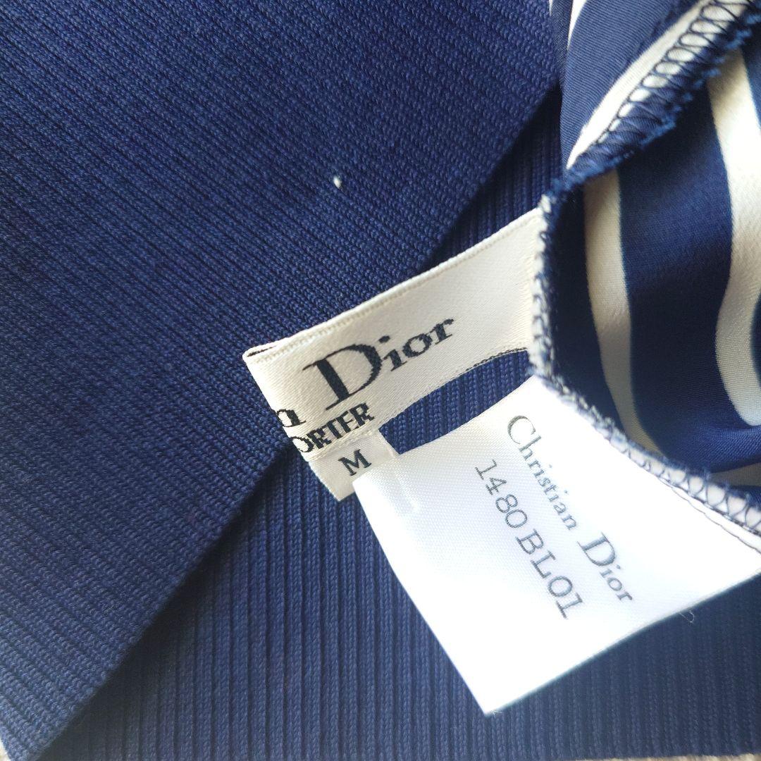 Christian Dior stripe blouse sz M