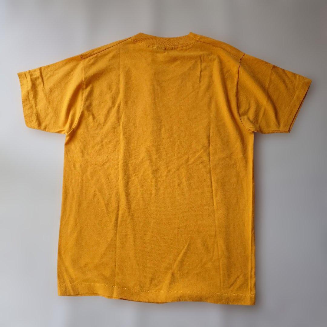 90s colledge flock print tee L