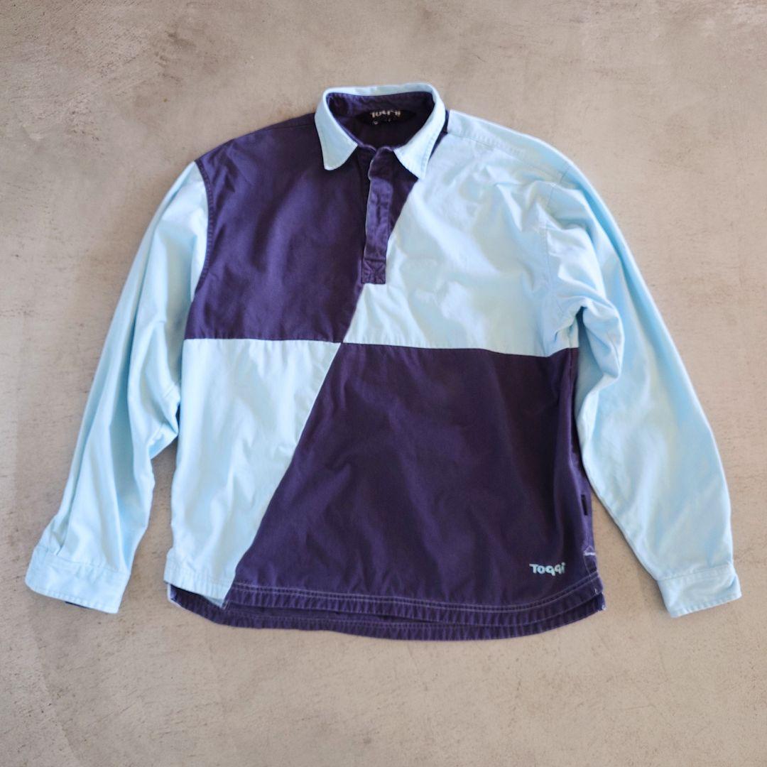 toggi  2tone rugger shirts england L古着 2トーン 切り替えカットソー ラガーシャツイギリス