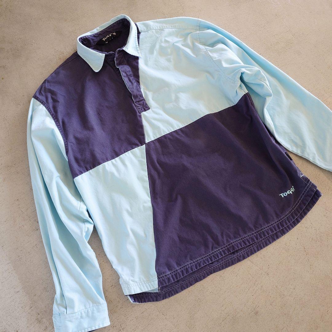 toggi  2tone rugger shirts england L古着 2トーン 切り替えカットソー ラガーシャツイギリス