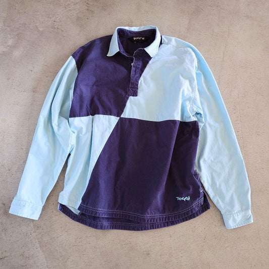 toggi  2tone rugger shirts england L古着 2トーン 切り替えカットソー ラガーシャツイギリス