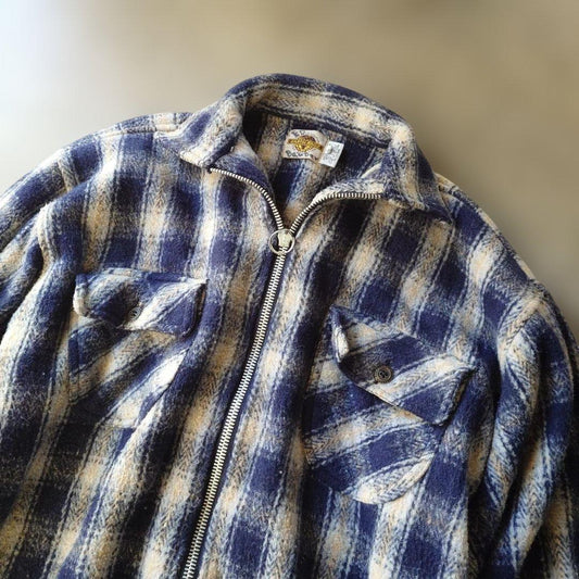 EARTHRAGZ 70s ombre zipup blanket jacket L