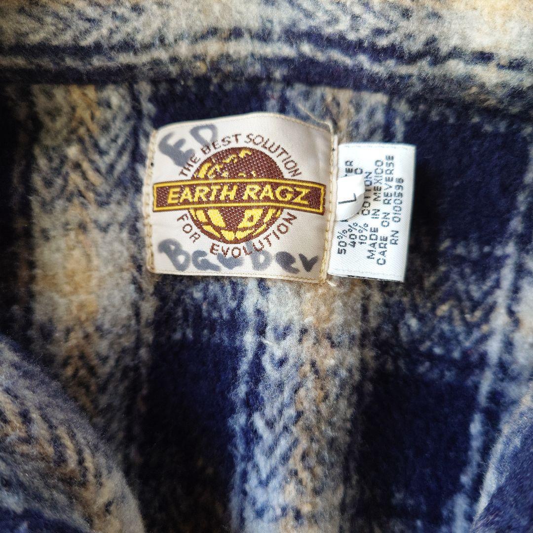 EARTHRAGZ 70s ombre zipup blanket jacket L