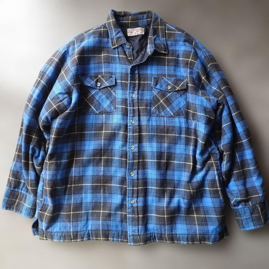 80s ARROW quilting shirts jacket XL