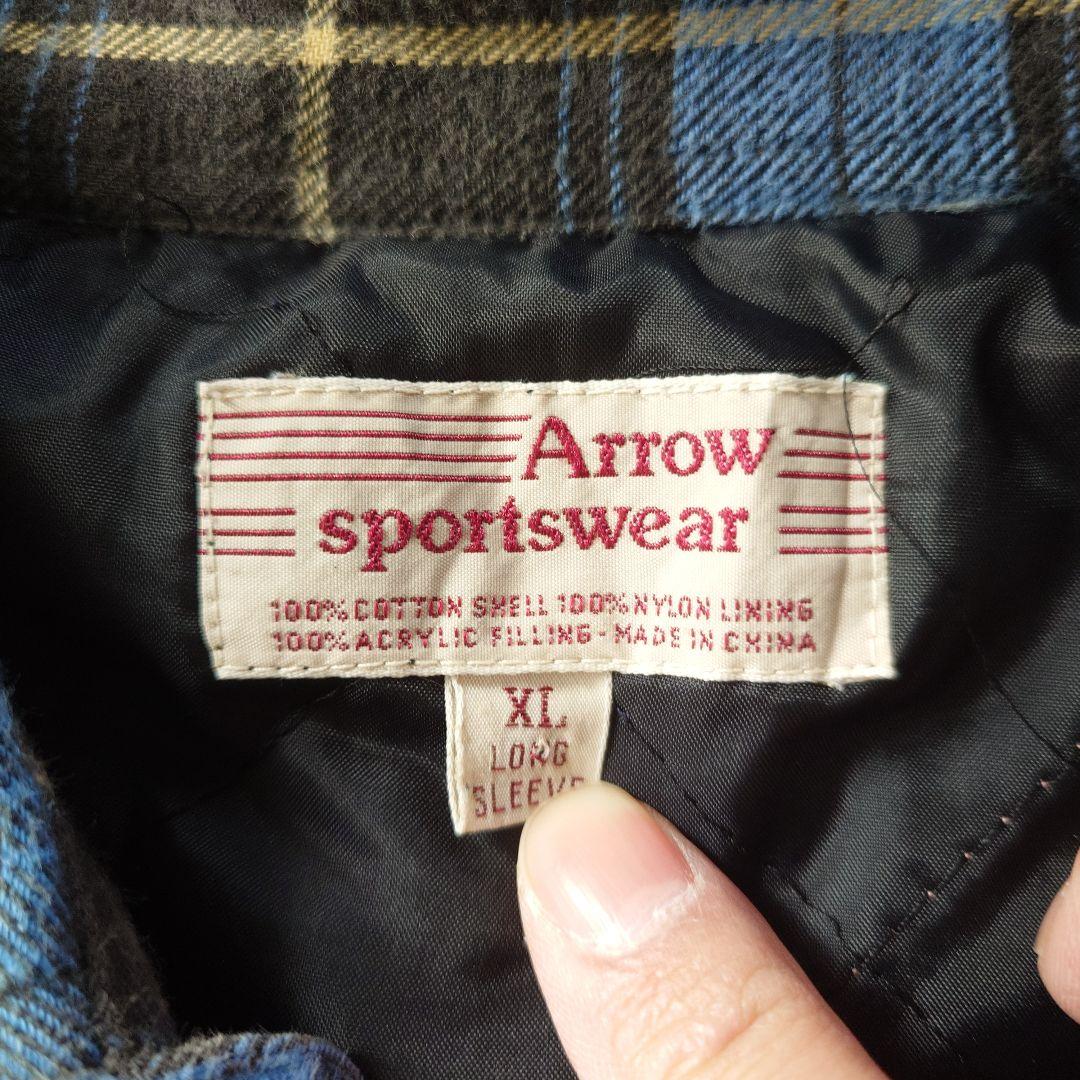 80s ARROW quilting shirts jacket XL